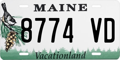 ME license plate 8774VD