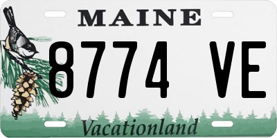 ME license plate 8774VE
