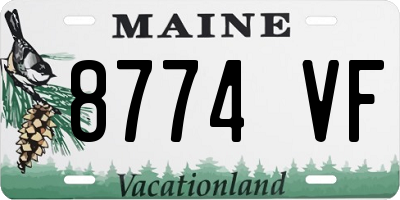 ME license plate 8774VF