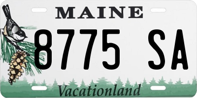 ME license plate 8775SA