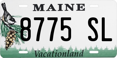 ME license plate 8775SL