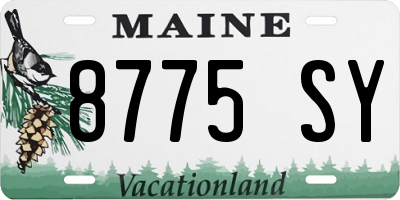 ME license plate 8775SY