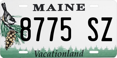 ME license plate 8775SZ