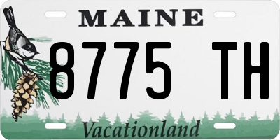 ME license plate 8775TH