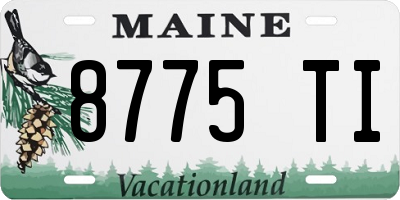 ME license plate 8775TI