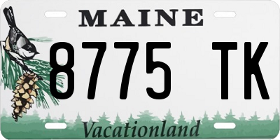 ME license plate 8775TK