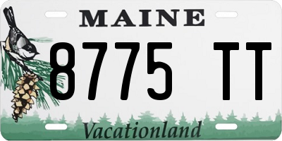 ME license plate 8775TT