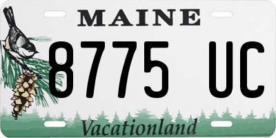 ME license plate 8775UC