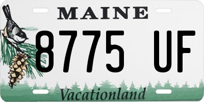 ME license plate 8775UF