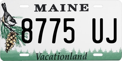 ME license plate 8775UJ
