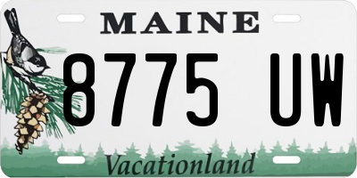 ME license plate 8775UW