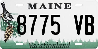 ME license plate 8775VB