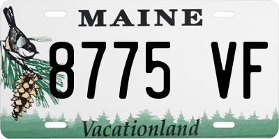 ME license plate 8775VF