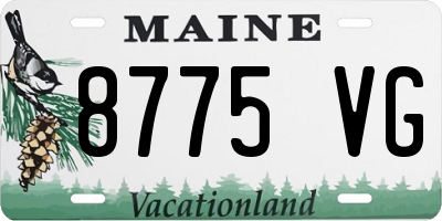 ME license plate 8775VG