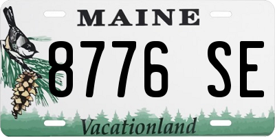 ME license plate 8776SE