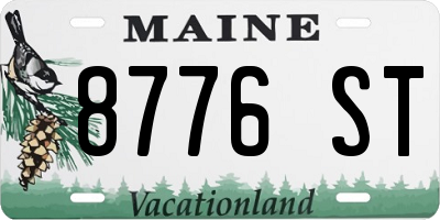 ME license plate 8776ST