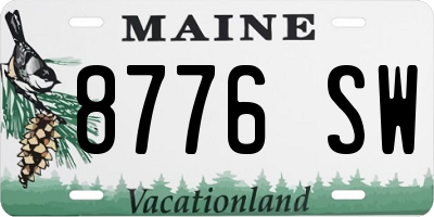 ME license plate 8776SW