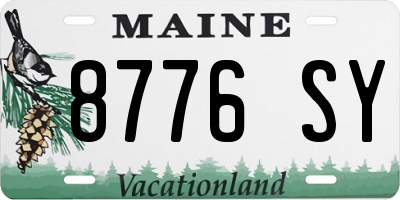 ME license plate 8776SY