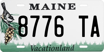 ME license plate 8776TA