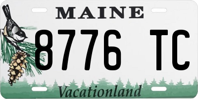 ME license plate 8776TC