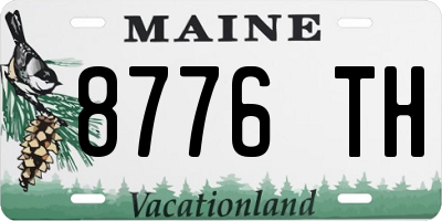 ME license plate 8776TH