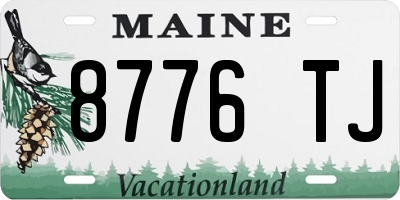 ME license plate 8776TJ