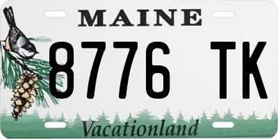 ME license plate 8776TK