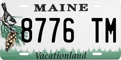 ME license plate 8776TM