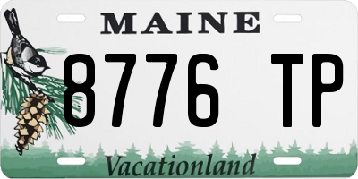 ME license plate 8776TP