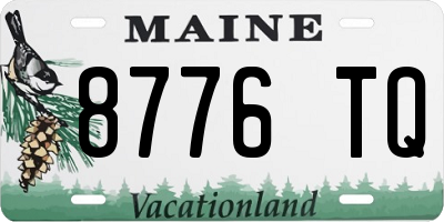 ME license plate 8776TQ