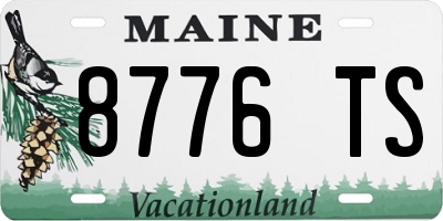 ME license plate 8776TS