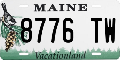 ME license plate 8776TW