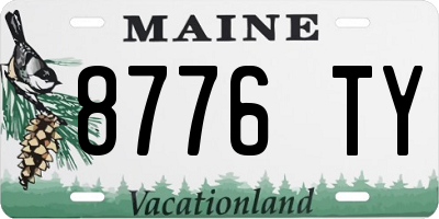 ME license plate 8776TY