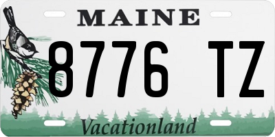 ME license plate 8776TZ
