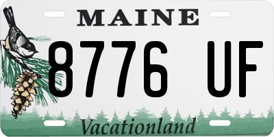 ME license plate 8776UF