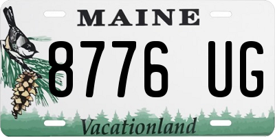ME license plate 8776UG