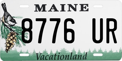ME license plate 8776UR