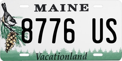 ME license plate 8776US