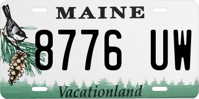 ME license plate 8776UW