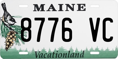 ME license plate 8776VC