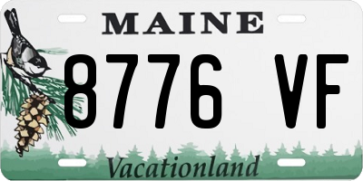 ME license plate 8776VF