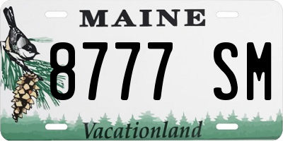 ME license plate 8777SM