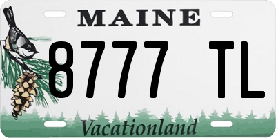 ME license plate 8777TL