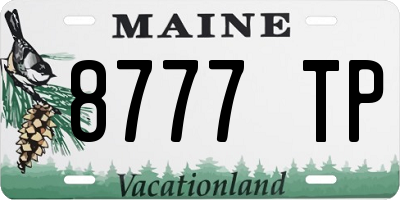 ME license plate 8777TP
