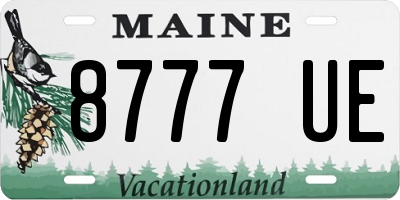 ME license plate 8777UE