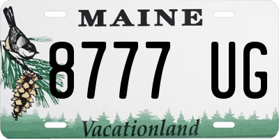 ME license plate 8777UG