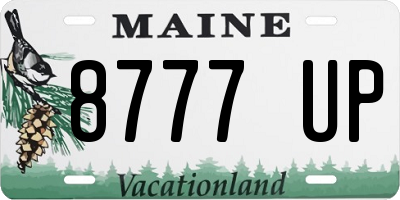 ME license plate 8777UP