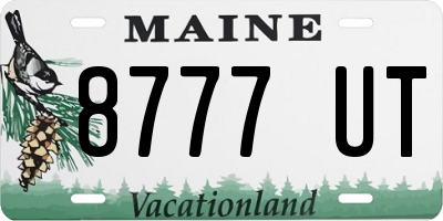 ME license plate 8777UT