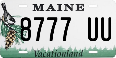 ME license plate 8777UU