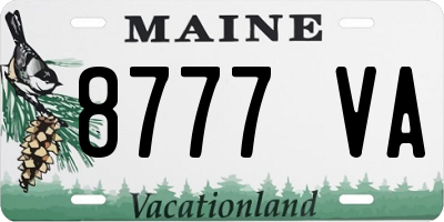 ME license plate 8777VA